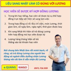 Sang Nhật có làm đúng mức Lương được Ký Hợp Đồng
