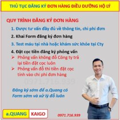 Cách đăng ký đơn hàng điều dưỡng