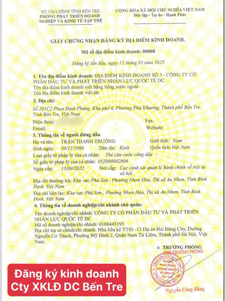 Trung tâm DC tại tỉnh Bến Tre