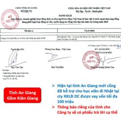 Sở Nội Vụ tỉnh An Giang cấp phép cho công ty DC